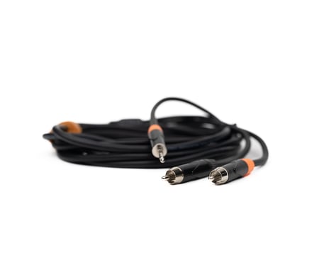 JR9-سلك ماكسمين صوت 2RCA الى ميني جاك