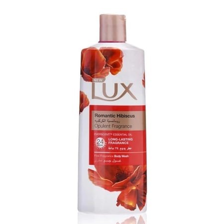 لوكس - جل استحمام فاخر برائحة الكركديه الرومانسية ولمسة الانتعاش الزهري - 500 مل
