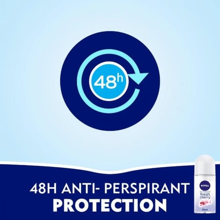 نيفيا – مزيل عرق رول أون انتعاش الكرز للنساء – 50 مل NIVEA Cherry Blossom Fresh Roll-On Deodorant for Women – 50ml