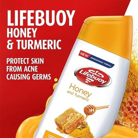 لايف بوي - غسول جسم بخلاصة العسل والكركم - 500 مل Lifebuoy Honey & Turmeric Body Wash - 500ml