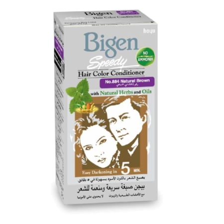 بيجين - صبغة شعر سبيدي سريعة ومنعمة للشعر مع الاعشاب والزيوت الطبيعية -رقم 884 بني طبيعي