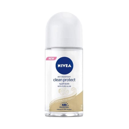نيفيا – مزيل عرق رول أون كلين بروتكت بخلاصة الشبة للنساء – 50 مل NIVEA Clean Protect Alum Roll-On Deodorant for Women – 50ml