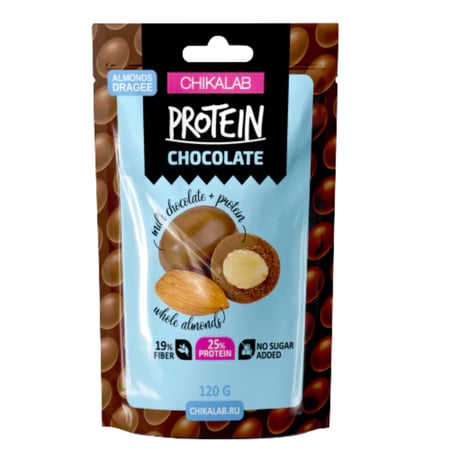 شيكا لاب كرات الشوكولاتة واللوز عالية البروتين 120 جرام