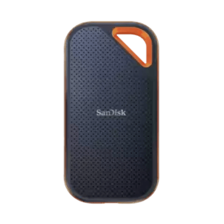 SanDisk Extreme PRO 2TB Portable SSD - Read/Write 2000MB/s (SDSSDE81-2T00-G25) سانديسك اكستريم برو هارد ديسك خارجي مع حماية ضد الصدمات سعة 2 تيرا