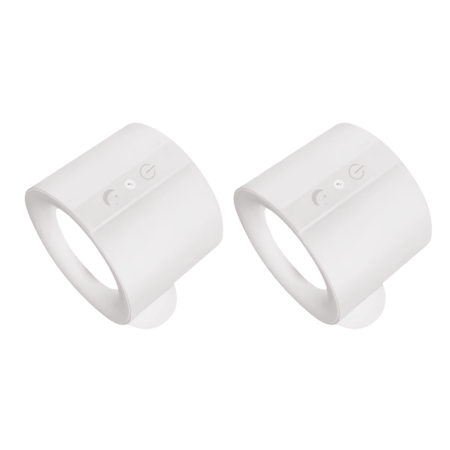 إضاءتين جدارية قابلة لإعادة الشحن مع جهاز تحكم عن بعد