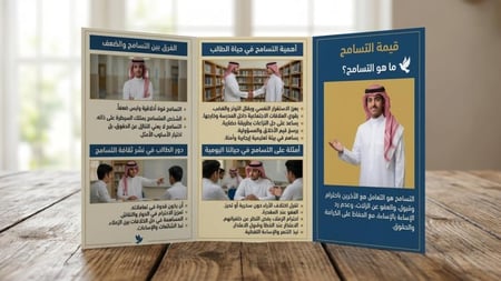 مطوية قيمة التسامح للمرحلة الثانوية