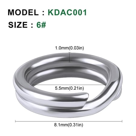 KATYUSHA 20Pcs Heavy Duty Fishing Split Rings سبلت رنق مقاسات متعددة 20 حبه (إضغط على الصورة لتصفح الخيارات)