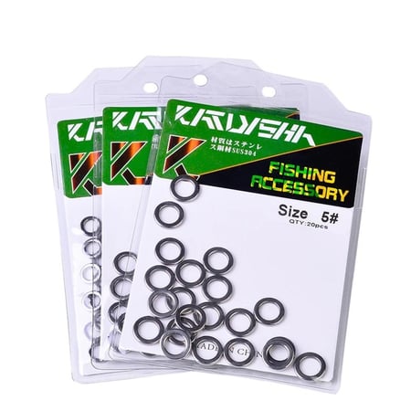 KATYUSHA 20Pcs Heavy Duty Fishing Solid Rings سولد رنق مقاسات متعددة 20 حبه (إضغط على الصورة لتصفح الخيارات)