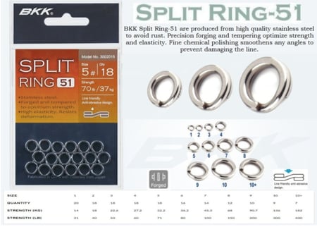 BKK Split Ring-51 [Stainless] / (إضغط على الصورة لتصفح الخيارات)