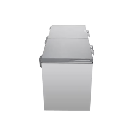 جنرال سوبريم فريزر افقي مسطح, بابين (18 قدم، 508 لتر)، فضي - رمادي, GSHF862HS