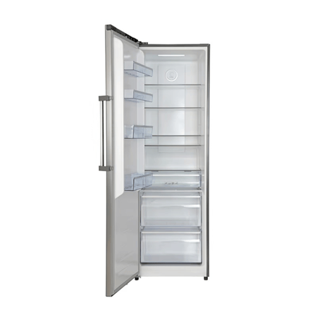 ثلاجة جنرال سوبريم باب واحد (11 قدم، 312 لتر) تأتي بلون ستانلس استيل. إليك بعض المواصفات الرئيسية:  السعة: 312 لتر (11 قدم مكعب)  الأبعاد: العرض 59.5 سم، الارتفاع 172 سم، العمق 59 سم  الوزن: الوزن الصافي 50 كجم  اللون: ستانلس استيل  التبريد: نظام منع تكون