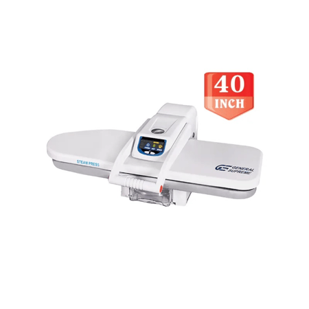 جنرال سوبريم كاوية بخار كبس، 40 انش ، مع حامل(ستاند)، 2200 واط، ابيض