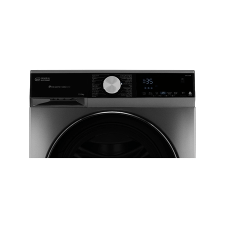 جنرال سوبريم غسالة تعبئة أمامية 10.5 كجم غسيل / 7 كجم تنشيف إنفيرتر ،فضي غامق, GSFLA1057DM