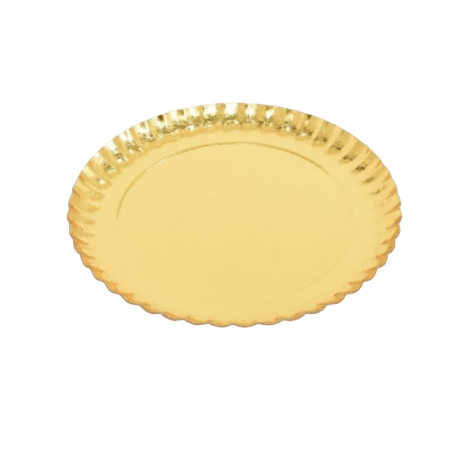 صحن ورق ذهبي دائري - مقاسات متعددة