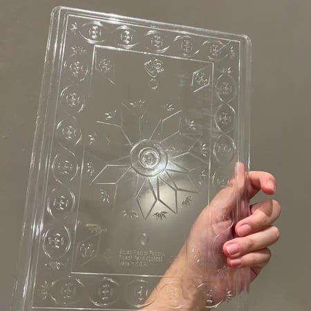 صحن حلا بلاستيك مستطيل-صياب