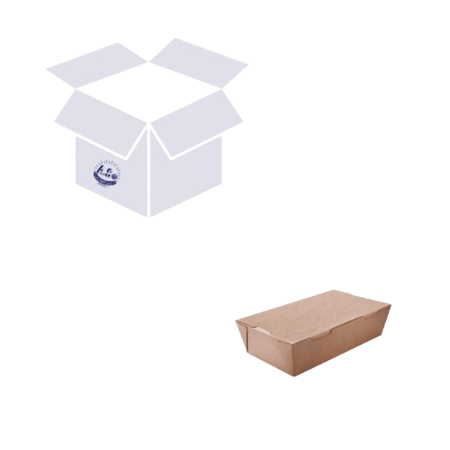 PL15 علب ورق كرافت بني مع غطاء متصل