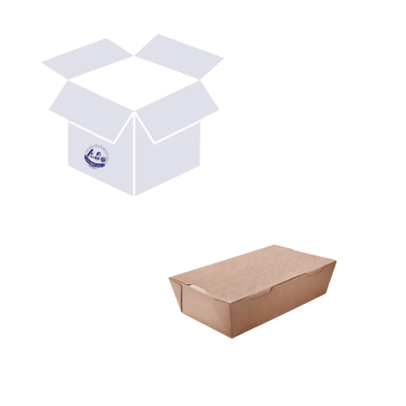 PL25 علب ورق كرافت بني مع غطاء متصل