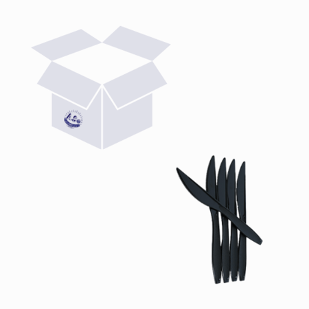 سكين اسود للطعام