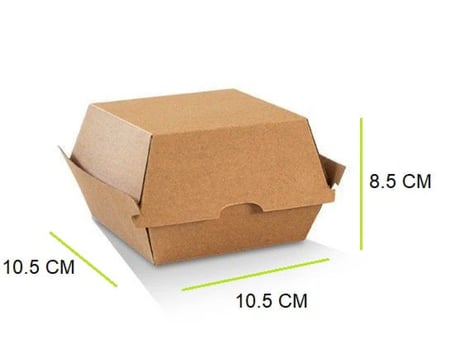 علب برجر كرافت بني