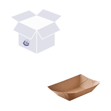 كرتون صحون ورق كرافت بني TR5