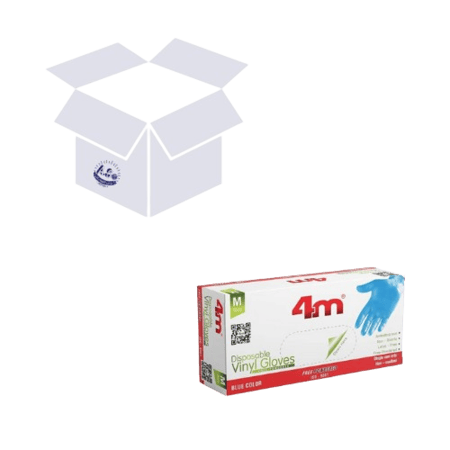 قفازات بدون بودرة فور ام ازرق M