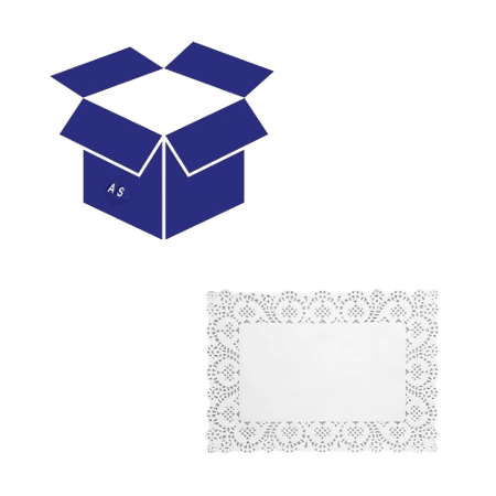 كرتون ورق دانتيل مستطيل