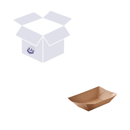 كرتون صحون ورق كرافت بني TR3