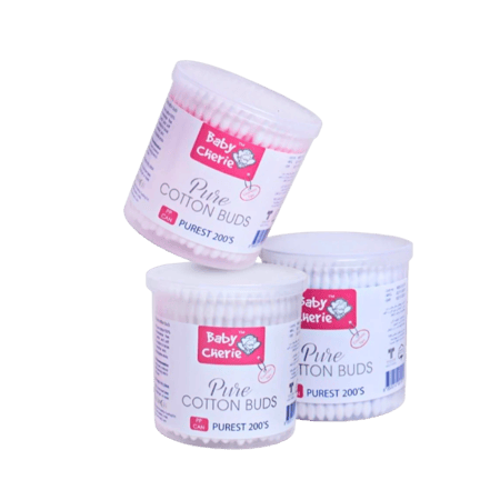 اعواد اذان قطن بيبي شيري 200 حبة