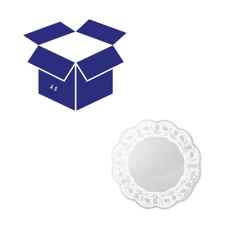 كرتون ورق دانتيل دائري