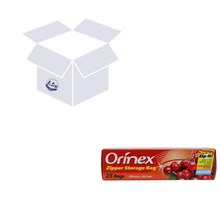 رتون أورينكس كيس تخزين بسحاب مقاس متوسط 178 مم  203 مم عدد 12 حبة