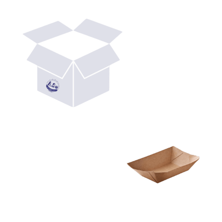 كرتون صحون ورق كرافت بني TR1