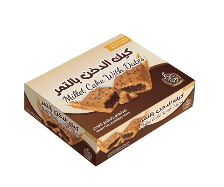 كيك بار الدخن بالتمر