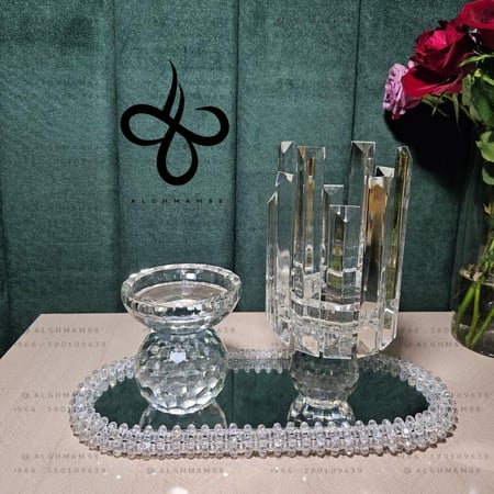 صحن ومبخرة تسعين للأبد وحامل للعود