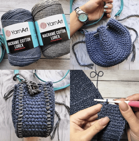 يارن ارت مكرمية قطن لوريكس (لمعة) 740 YarnArt Cotton Lurex