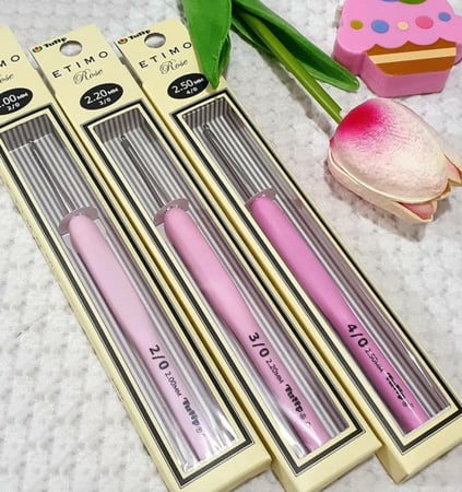 سنارة توليب اتيمو روز ETIMO Rose Crochet Hook with Cushion Grip