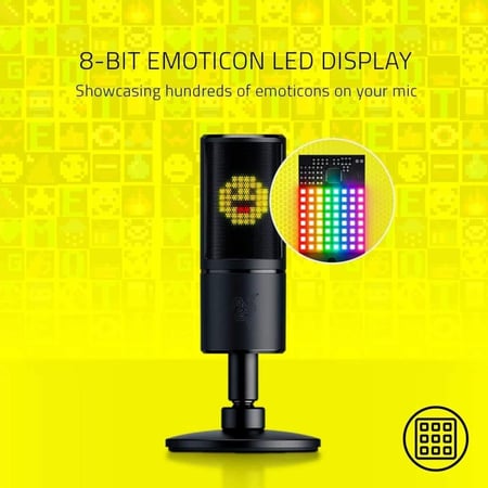 مايكروفون ريزر سيرين أموت USB للبث الخارجي - صوت احترافي وتصميم مميز للألعاب