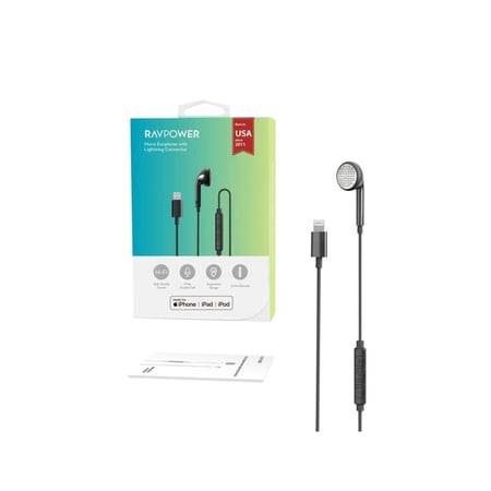 راف باور سماعة سلكية جهة واحدة لايتنينق - أسود