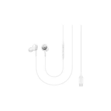 سامسونج – سماعات أذن سلكية بمنفذ USB-C وميكروفون مدمج (أبيض)