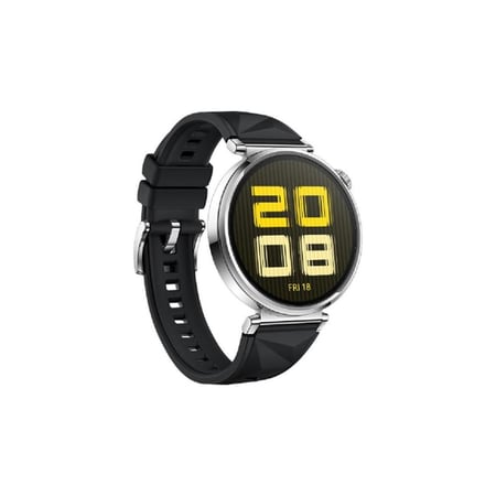 هواوي واتش GT 5 41 ملم – ساعة ذكية مع GPS، شاشة 1.32 بوصة، فضي/أسود