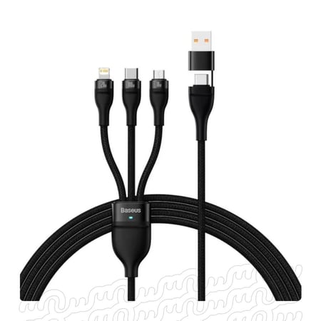 كيبل بيسوس شحن سريع 3 في 1 متعدد المنافذ