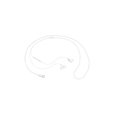 سامسونج – سماعات أذن سلكية بمنفذ USB-C وميكروفون مدمج (أبيض)