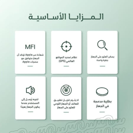 عرض 4 قطع إيرتاغ معتمدة من ابل MFi - يدعم تطبيق Find My - متجر سين
