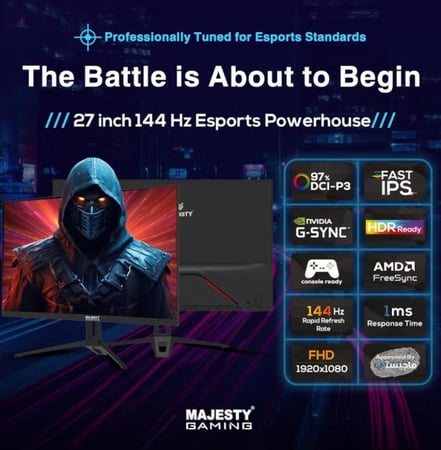 شاشة 27 بوصة بقوة 144هرتز ماجيستي