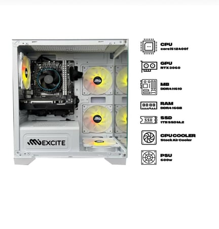 Pc اقتصادي للمبتدئين بكرت 3050 ومعالج i5-12400