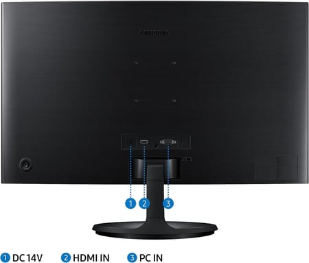 سامسونج شاشة LS24C360EAUXXU منحنية 24 انش فل اتش دي 1080 بكسل - 1920x1080، HDMI، VGA، أسود