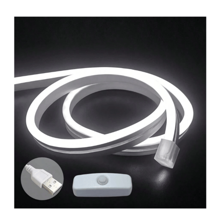 شريط LED ضد المويه باللون الأبيض فقط