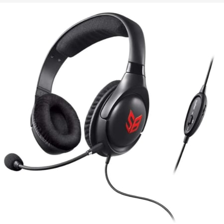 سماعة الألعاب الإبداعية ذات الصوت الناسف مع ميكروفون قابل للفصل وخاصية إلغاء الضوضاء وجهاز التحكم عن بعد في الخط