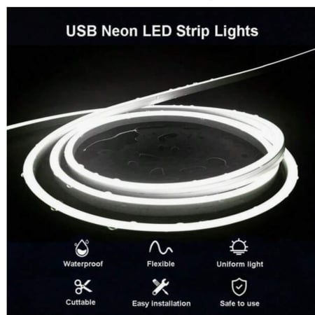 شريط LED ضد المويه باللون الأبيض فقط