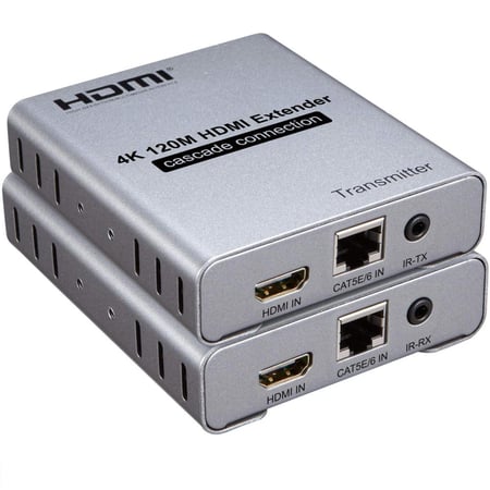موسع ألياف HDMI جهاز استقبال موسع الألياف HDMI 120 متر فوق Cat 5e / 6 Cat5 Cat6