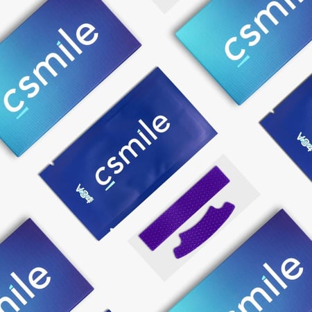 لصقات تبييض الاسنان الأرجوانية